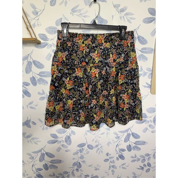 Loft Floral Print Above The Knee Skirt Size S - Picture 1 of 6